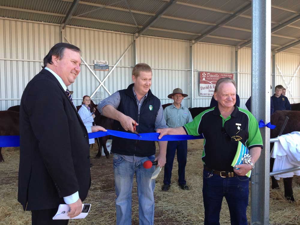 Opening the new Cattle Shed